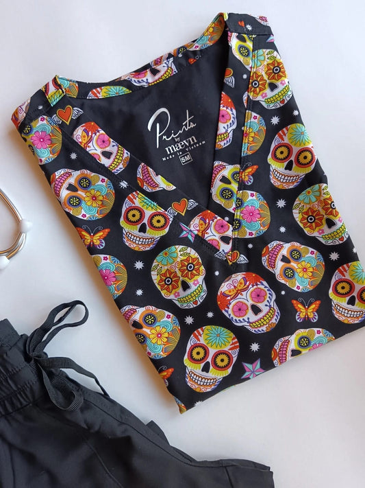 TOP ESTAMPADO HALLOWEEN CALAVERAS