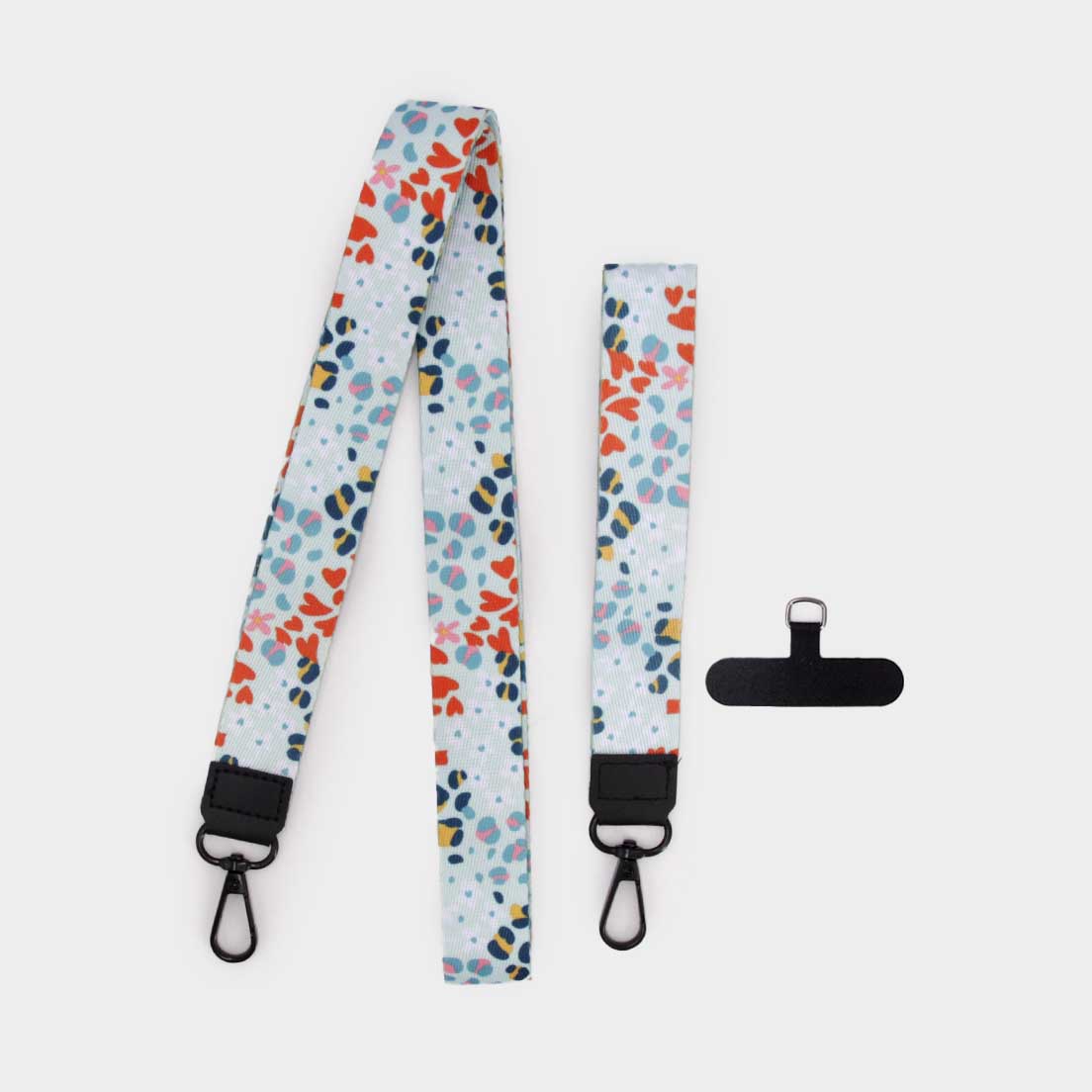 Lanyard con llavero pastel