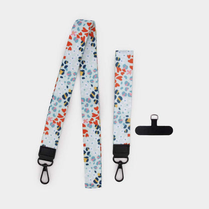 Lanyard con llavero pastel