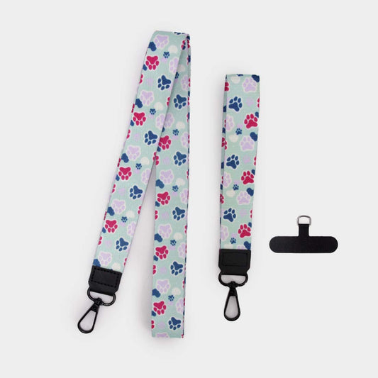 Lanyard con llavero Patitas
