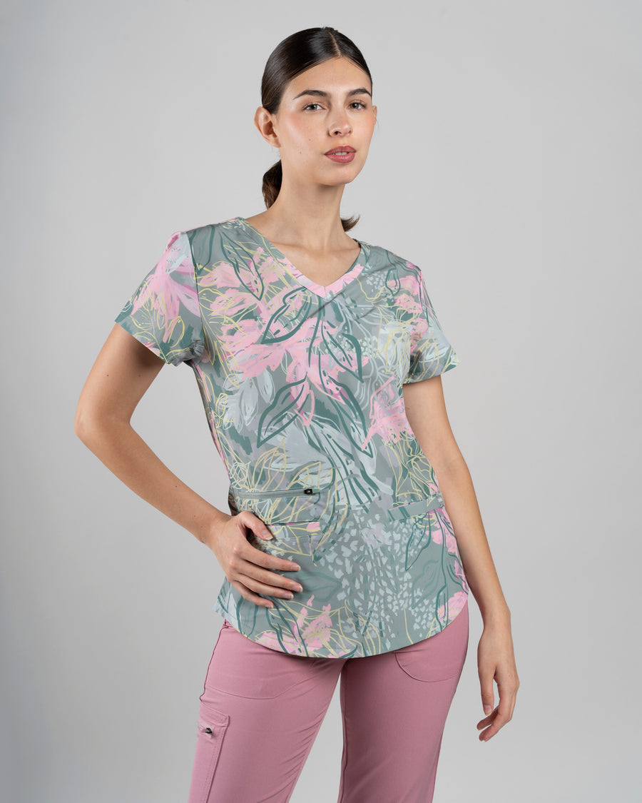 TOP ESTAMPADO BROTE OSCURO