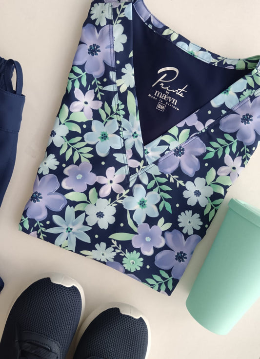 TOP ESTAMPADO FLORA NAVY